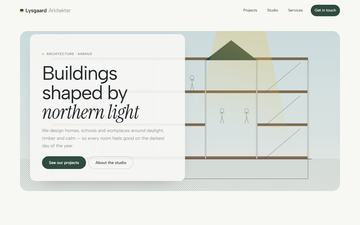 Clerestory — Nordic light — pale birch, airy whitespace