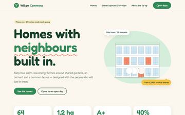 Commons — Community housing — friendly green, rounded