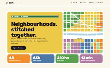 Grid City — Map-inspired grid — colourful districts