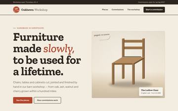 Joinery — Craft timber — warm wood, workshop feel