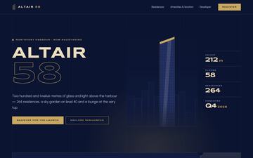 Skyline — Tower launch — night navy, gold